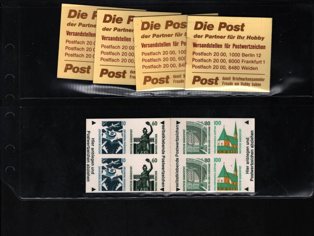 ODZ&ENDZ 5 BERLIN BOOKLET 9N553a MNH Bklt pane, 2ea 10pf, 60 pf, 80pf 100pf 1123