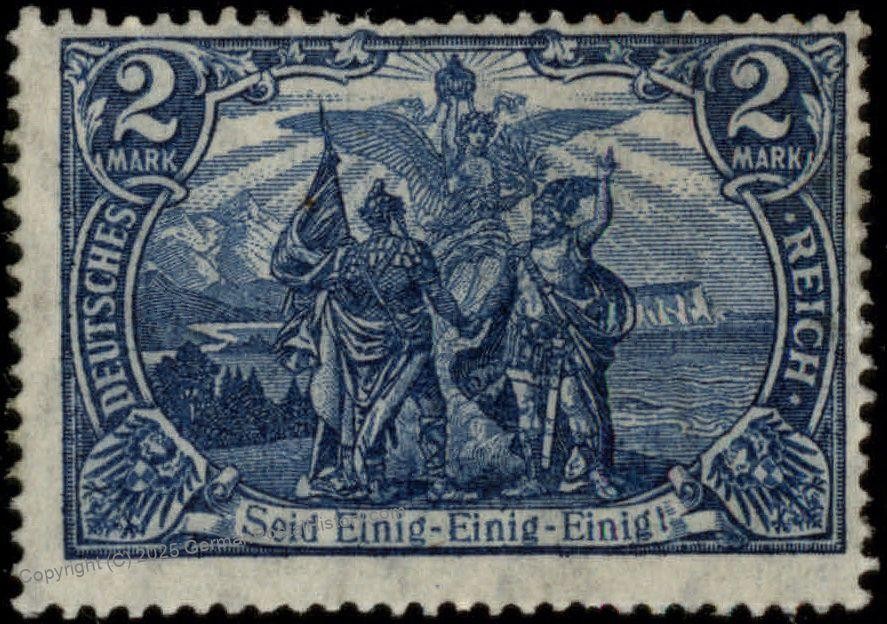 Germany 1915 Mi95BIIc War Print 25:17 Black-Violet Ultra MNH Expertized 102769