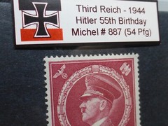 Adolf Hitler 1944 WW2 55th Birthday Stamp Third Reich Nazi Germany MNH Pfennig