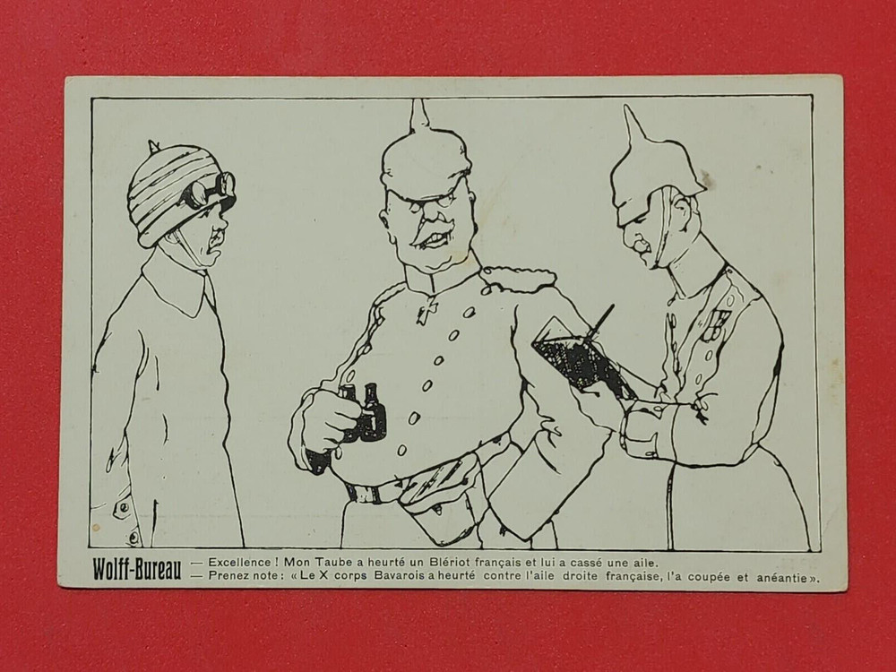 WW1 WWI France French Propaganda – German Germany Bismarck military war postcard