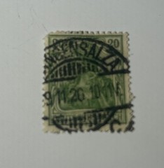 Stamp Germany Reich Germania 20 Pfennig 1920 Infla Mi. Nr. 143 b [🇩🇪36523]
