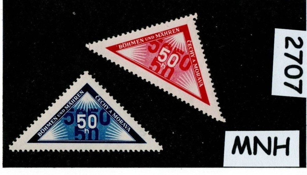 MNH stamp set EX1-EX2 Personal delivery WWII German Occupation of BaM #2707