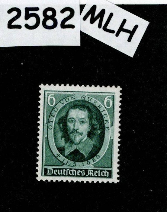 MLH Stamp / 1936 Scott 472 / Third Reich era Germany Otto von Guericke #2582