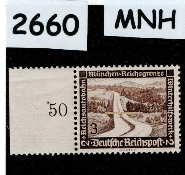 MNH stamp Sc B93 Germany 1936 Winter Relief German Alpine highway #2660