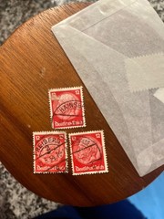 (3) vintage 12 pfennig German postage stamps from the Deutsches Reich era