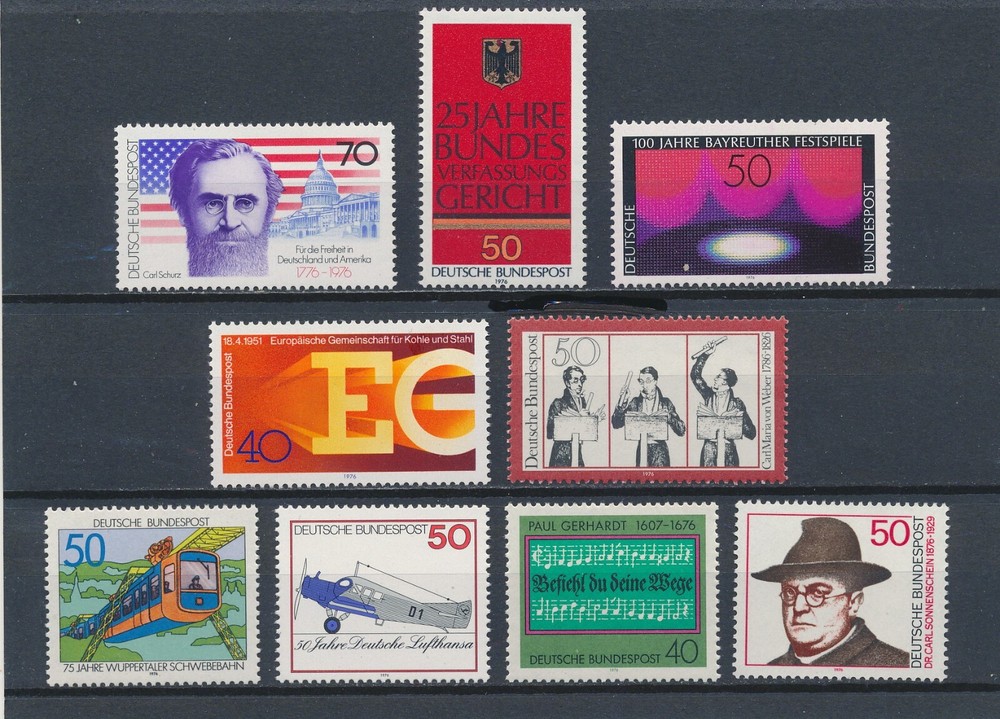 Germany 1207/17 MNH, Single Issues from 1976