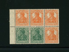 Germany Scott # 98E Booklet Pane VF OG NH MNH Stamps Cat $90 (4 #98, 2 # 82)