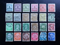 75 Mixed Stamps Lot- German/Deutsches Reich, Bavaria, Inflation, Overprint 1923