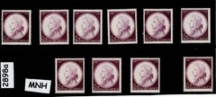 MNH stamps X10 B200 / Third Reich WWII / 1941 / Wolfgang Amadeus Mozart #2898a