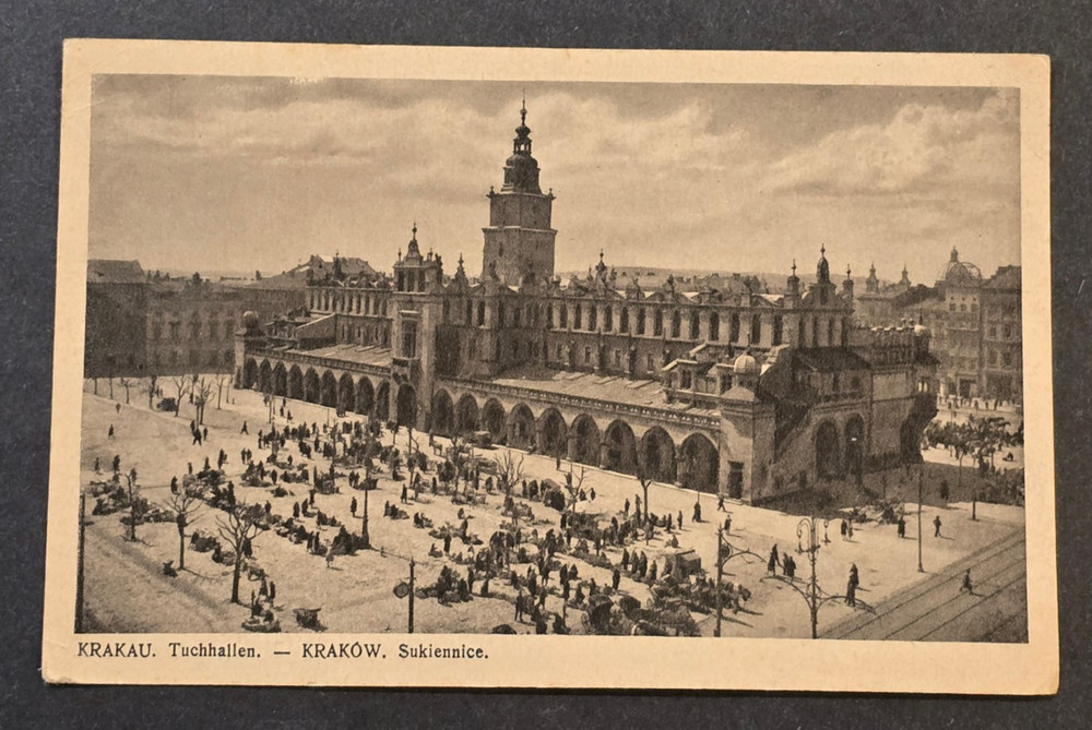 ELITE SOLDIERS FELDPOST WWII German Krakow Krakau Poland Postcard 1941 Stamp