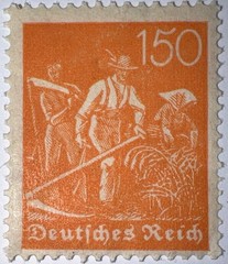 Travelstamps: 1922 Germany Deutsches Reich 150pf Stamp Scott #175/Mi 189 MOGNH.