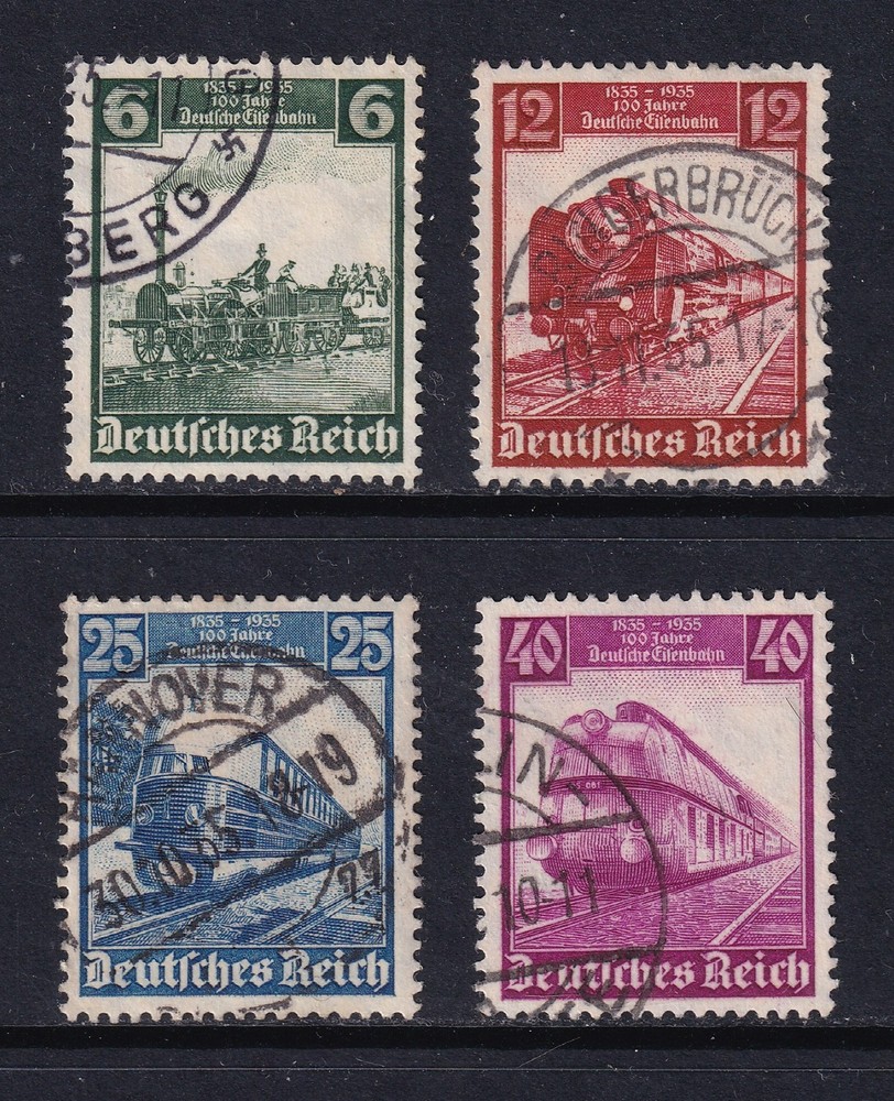 GERMANY 1935 Railway Centenary set of 4 SG 577-580 Used
