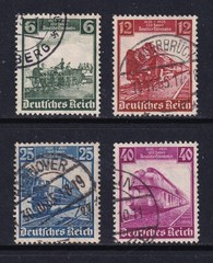 GERMANY 1935 Railway Centenary set of 4 SG 577-580 Used