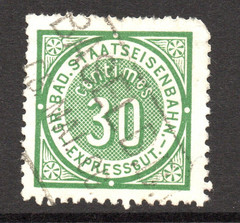 Baden 1890s 30p Rail Road Revenue Used – S60478