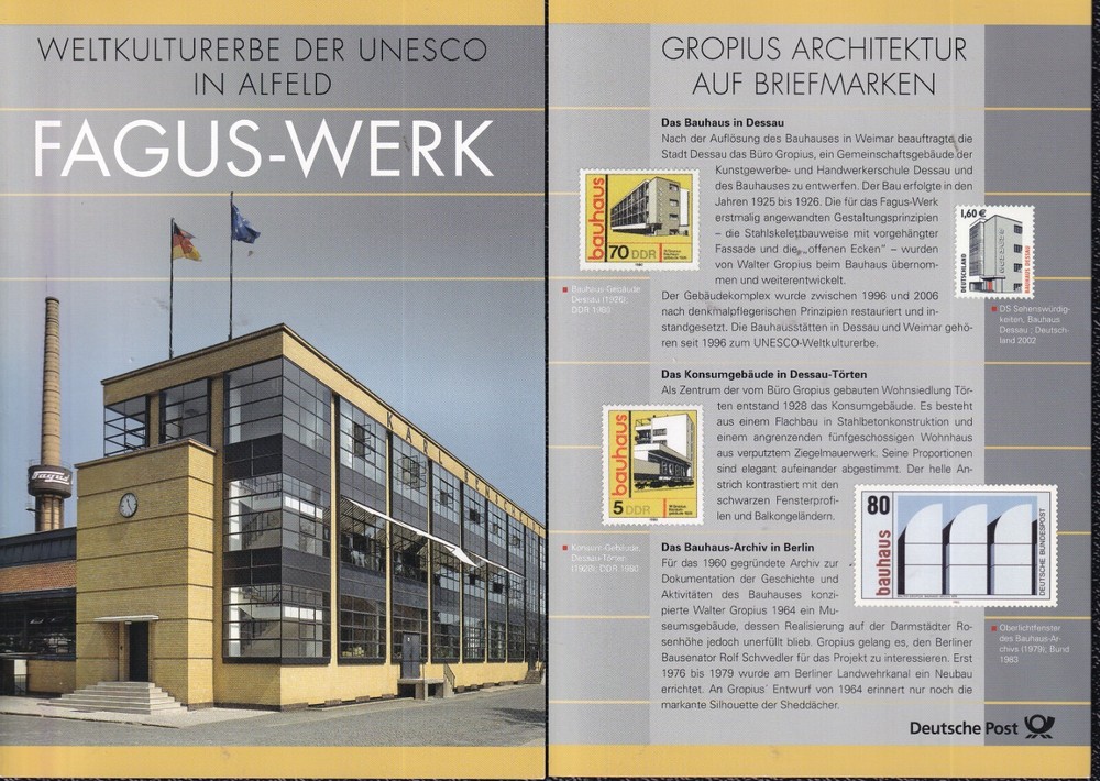 ODZ&GERMANY 60c – SCOTT#: 2806 – FAGUS FACTORY UNESCO WORLD HERITAGE SITE 697