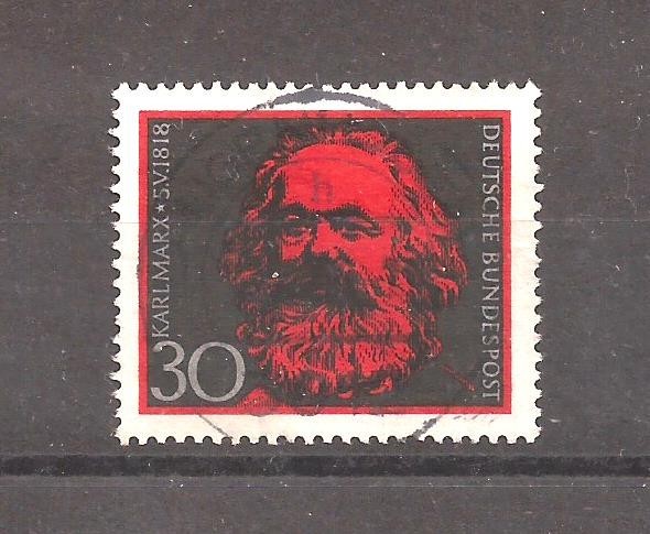 [1234] BRD, Germany, 1968 Good Used, Karl Marx, Politician