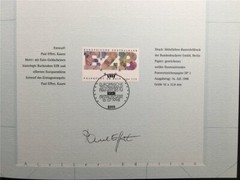 GERMAN POST ART-EDITION 1998/23 2000 EZB FRANKFURT GELD MONEY