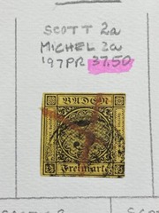 Germany States, Baden, Used – hinged on one album page, 1851-1868, High Value.