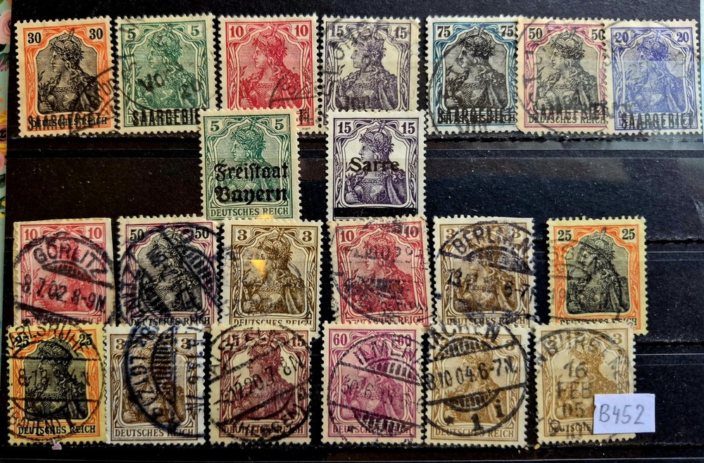 GERMANY Reich 1921 Inflation Dull Surcharge Germania (Lots #0394)
