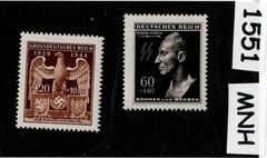 MNH Stamps Heydrich & Swastika B20 & B23 German Occupation WWII #1551