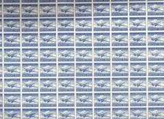 Authentic Stamp Germany Feldpost Sheet 1942 WWWII 3rd Reich Wehrmach MNH Faults