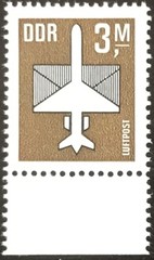 DDR #Mi2868 MNH 1990 Stylized Airplane Envelope [C15]