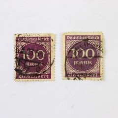 Lot Of 6 Germany Deutsches Reich 100 Mark 50 Tausend Mark Stamps 1920s