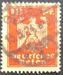 Germany – 1924 Deutsches Reich 2 Pfennig Eagle Definitive – Stamp