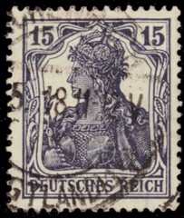 GERMANY 100 – Germania „1917 Dark Violet“ (pc13059)