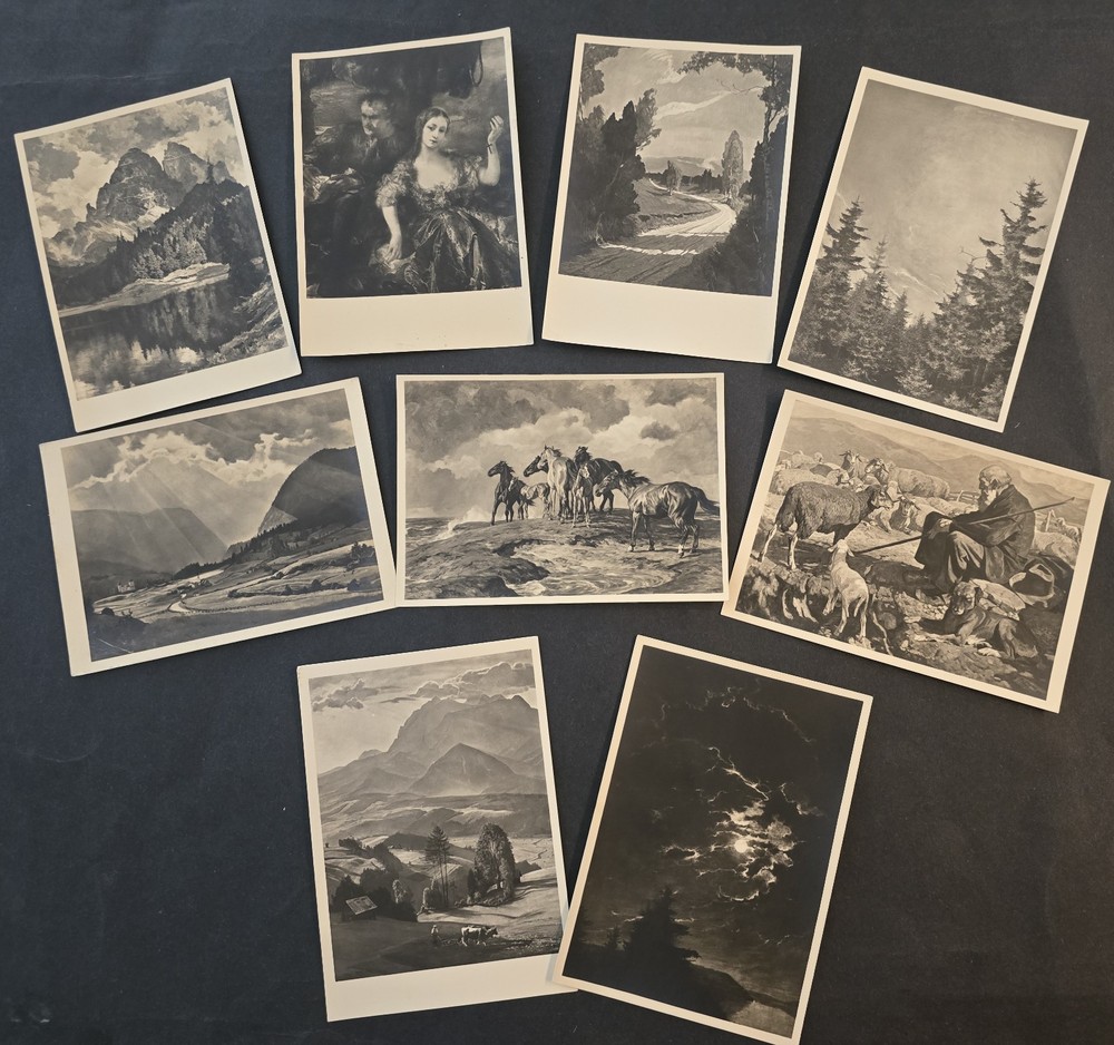 9 German Third Reich Haus der Deutschen Kunst Munich HDK Art NSDAP Postcards