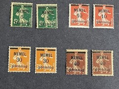 Memel 1920 Stamps-See description For Cat No, Condition & Quantity