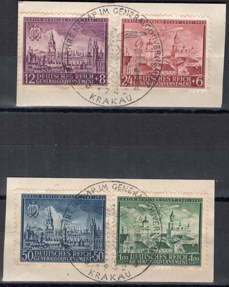 GERMANY OCCUPATION 3rd REICH WW2 POLAND GENERALGOUVERNEMENT NB15-18 PERFECT USED