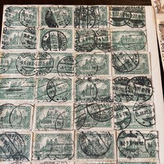 1920 INVESTORS LOT GERMANY STAMPS ON PAGES BERLIN POST OFFICE, MANY PERFINS