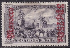 GERMANY PO`s in MOROCCO 1905 3p.75 on 3m (26×17 holes) SG 37 MH/* (CV £200)