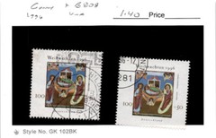 Germany, Postage Stamp, #B808 (2 Ea) Used, 1996 Christmas (AC)