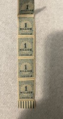 Vintage 1923 Germany 1 Million Mark Stamp Strip – Weimar Hyperinflation Era