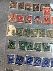 58 VINTAGE STAMPS GERMAN 1940s used rare stamp lot old Germany bundle post wwii
