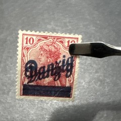 1920 Free City Of Danzig MVLH Double Blue Overprinted Signed Collectible Stamp