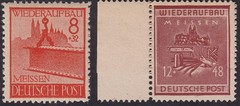 Lot Stamp Germany Mi 1-7 Set 1945 Meissen Reconstruction MNH
