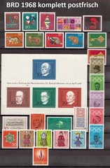 West-Germany / FRG / BRD Complete Yearsets 1960-1969 MNH Stamps, Mi. 326-611