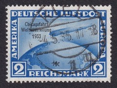 GERMANY 1933 Zeppelin 2m Chicagofahrt SG 511 Used (CV £325)
