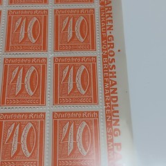 Lot of Weimar Republic Stamps from 1920s Germany, including 40 Pfennig Stamps