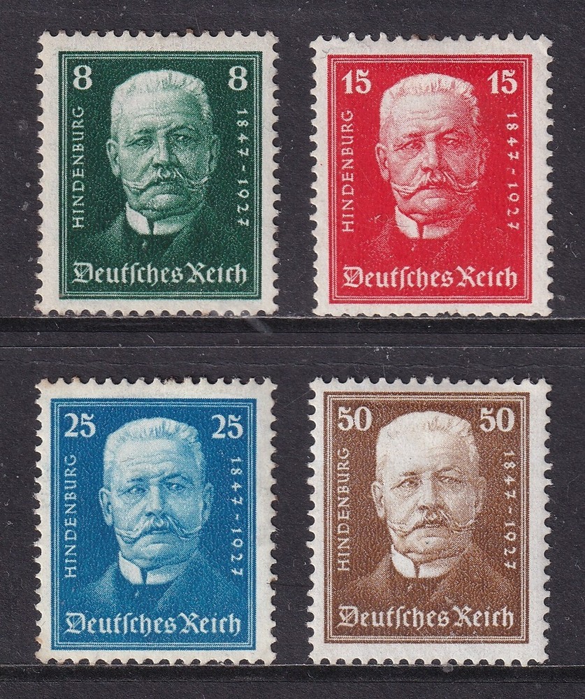 GERMANY 1927 Welfare Fund set of 4 SG 417-420 MH/* (CV £34)