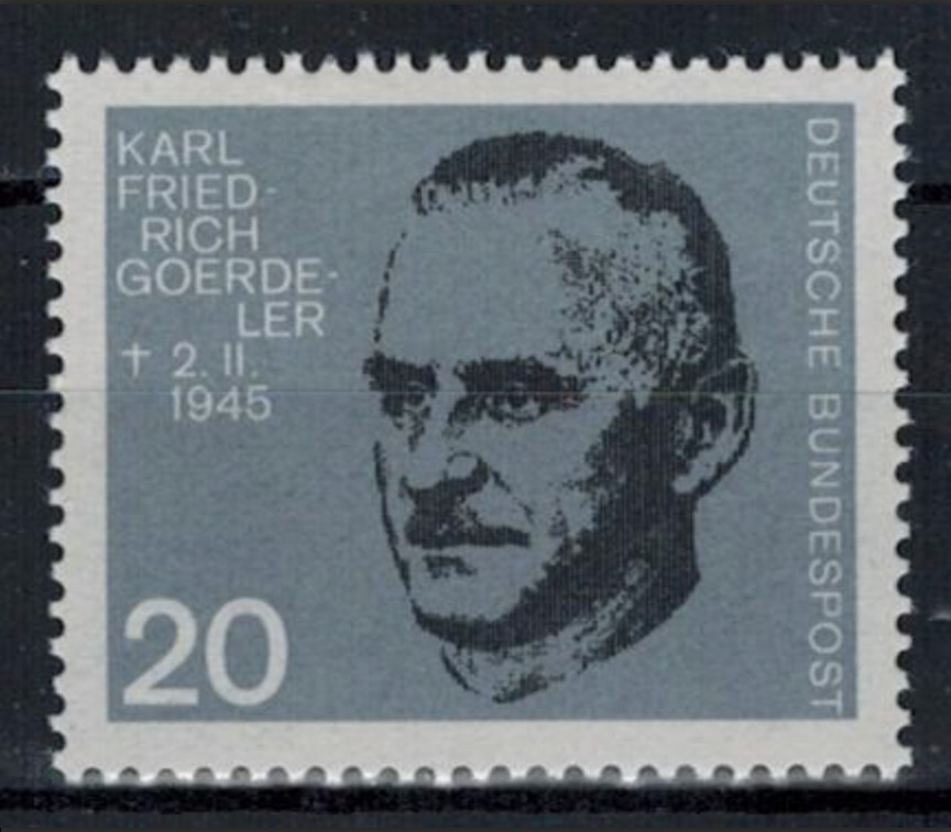 BRD FRG #Mi0435 MNH 1964 WWII Nazi Resistance Goerdeler Karl Friedrich [887]