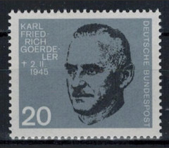 BRD FRG #Mi0435 MNH 1964 WWII Nazi Resistance Goerdeler Karl Friedrich [887]