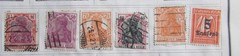 151 VINTAGE GERMAN WEIMAR REPUBLIC HYPER INFLATION STAMPS 6 PAGES STAMP ALBUM