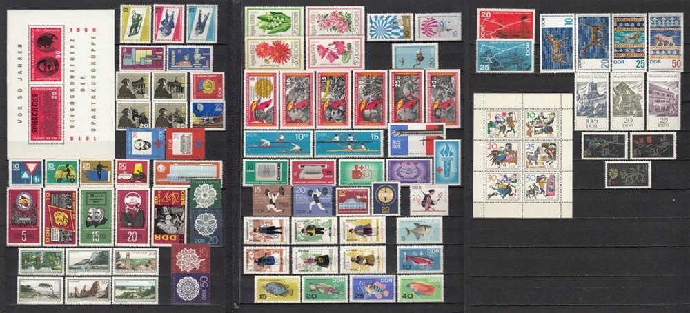 East Germany GDR DDR 1966 – complete year set – MNH