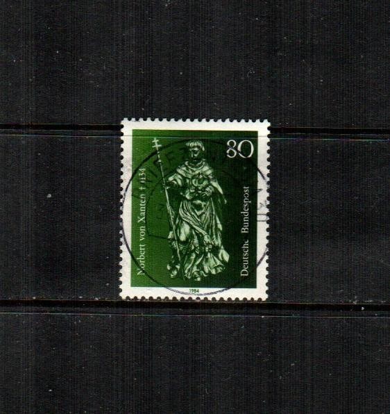 GERMANY Scott’s 1418 ( 1v ) St. Norbert von Xanten Statue F/VF Used ( 1984 )
