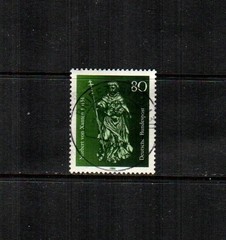 GERMANY Scott’s 1418 ( 1v ) St. Norbert von Xanten Statue F/VF Used ( 1984 )