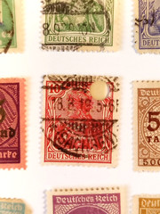 (17) Germany Stamps Mixed Lot Deutsches Reich 1920s Overprint MH Used
